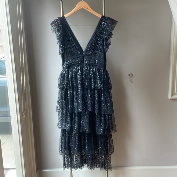 Marchesa Notte Flutter Sleeve Cocktail Dress size 4 - Picture 5 of 15
